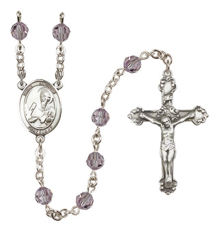 Sterling Silver 6mm Saint Andrew the Apostle  Engraved Catholic Rosaries