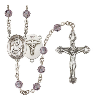 Sterling Silver 6mm Saint Camillus of Lellis / Nurse Rosary