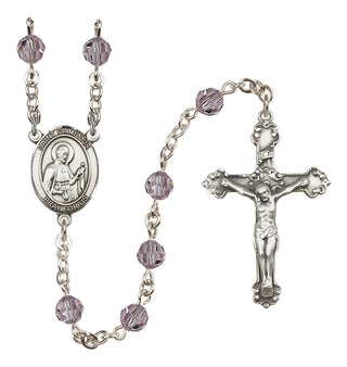 Sterling Silver 6mm Saint Camillus of Lellis  Engraved Catholic Rosaries