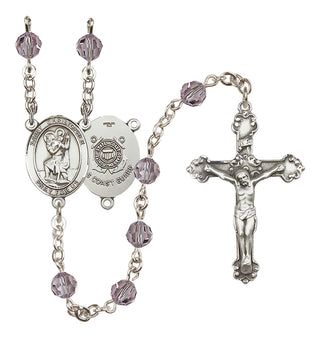 Sterling Silver 6mm Saint Christopher / Coast Guard Rosary