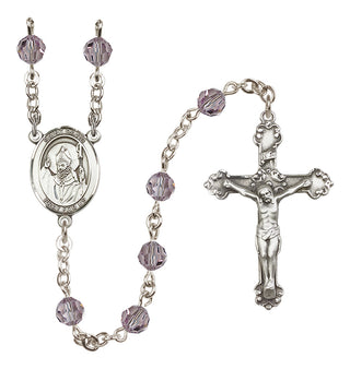 Sterling Silver 6mm Saint David of Wales  Engraved Catholic Rosaries