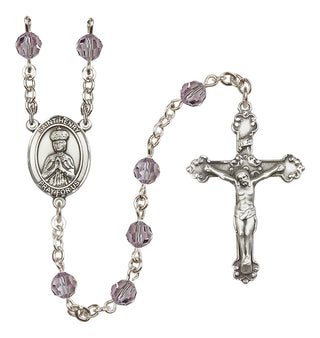 Sterling Silver 6mm Austrian Crystal Saint Henry II Rosary in Light Amethyst