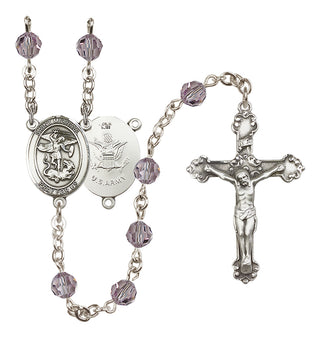 Sterling Silver 6mm Saint Michael / Army Rosary