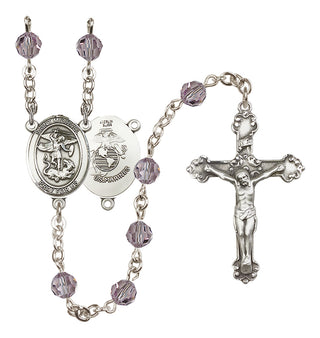 Sterling Silver 6mm Saint Michael / Marines Rosary