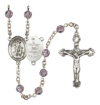 Sterling Silver 6mm Guardian Angel / Army Rosary