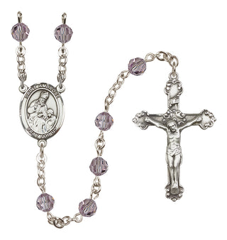 Sterling Silver 6mm Saint Ambrose  Engraved Catholic Rosaries