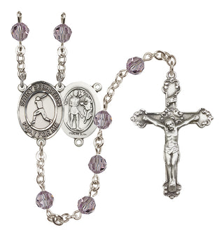 Sterling Silver 6mm Saint Sebastian/Baseball Rosary