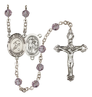 Sterling Silver 6mm Saint Sebastian/Soccer Rosary