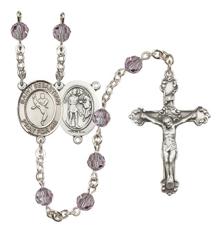 Sterling Silver 6mm Saint Sebastian/Martial Arts Rosary
