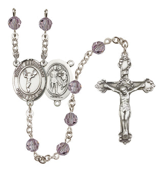 Sterling Silver 6mm Saint Sebastian/Cheerleading Rosary