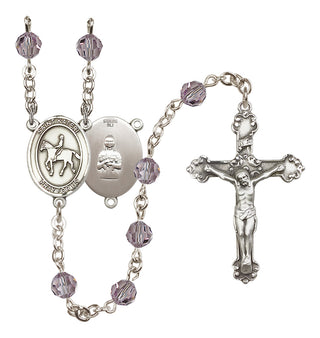 Sterling Silver 6mm Saint Kateri/Equestrian Rosary