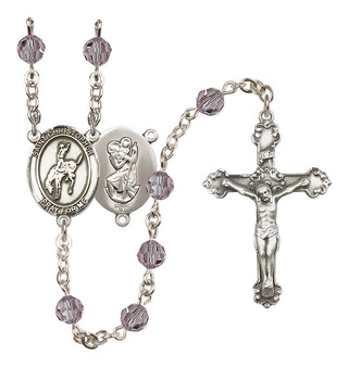 Sterling Silver 6mm Saint Christopher / Rodeo Rosary