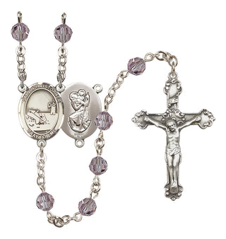 Sterling Silver 6mm Saint Christopher / Fishing Rosary