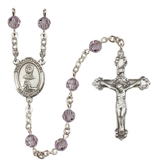 Sterling Silver 6mm Saint Anastasia  Engraved Catholic Rosaries
