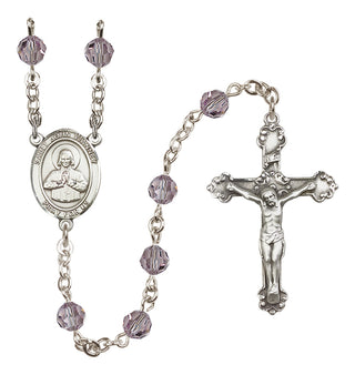 Sterling Silver 6mm Saint John Vianney  Engraved Catholic Rosaries