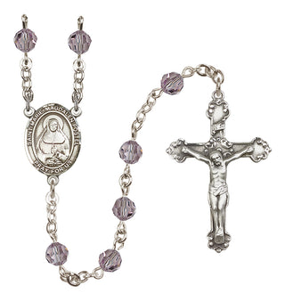 Sterling Silver 6mm Saint Marie Magdalen Postel  Engraved Catholic Rosaries