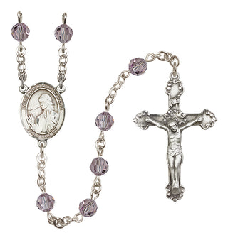 Sterling Silver 6mm Saint Finnian of Clonard  Engraved Catholic Rosaries