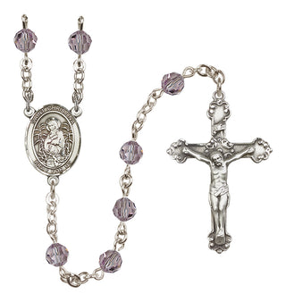 Sterling Silver 6mm Saint Christina the Astonishing  Engraved Catholic Rosaries