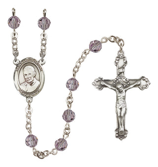 Sterling Silver 6mm Saint Luigi Orione  Engraved Catholic Rosaries