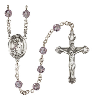 Sterling Silver 6mm Saint Rocco  Engraved Catholic Rosaries