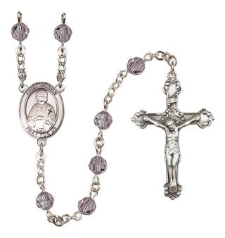 Sterling Silver 6mm Saint Gerald  Engraved Catholic Rosaries