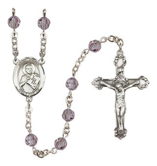 Sterling Silver 6mm Saint Viator of Bergamo  Engraved Catholic Rosaries