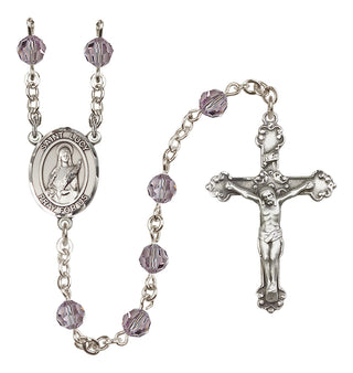 Sterling Silver 6mm Saint Lucy  Engraved Catholic Rosaries