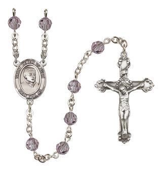 Sterling Silver 6mm Saint Peter Claver  Engraved Catholic Rosaries