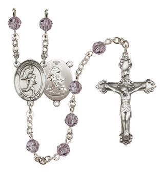 Sterling Silver 6mm Guardian Angel/Track&Field-Men Rosary
