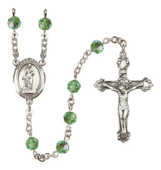 Sterling Silver 6mm Saint Barbara  Engraved Catholic Rosaries