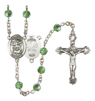 Sterling Silver 6mm Saint Michael / Nat'l Guard Rosary