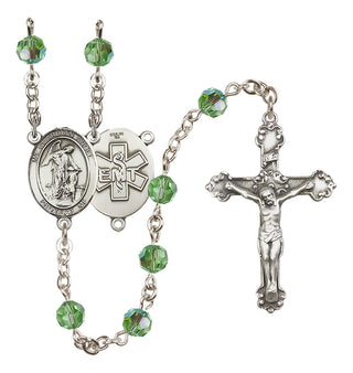 Sterling Silver 6mm Guardian Angel / EMT Rosary