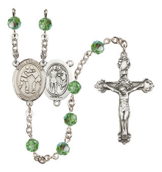 Sterling Silver 6mm Saint Sebastian/Wrestling Rosary