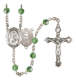 Sterling Silver 6mm Saint Rita / Baseball Rosary