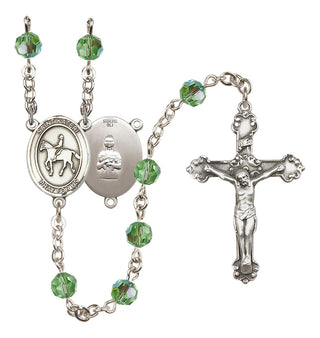 Sterling Silver 6mm Saint Kateri/Equestrian Rosary