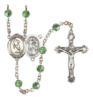 Sterling Silver 6mm Saint Sebastian / Rugby Rosary