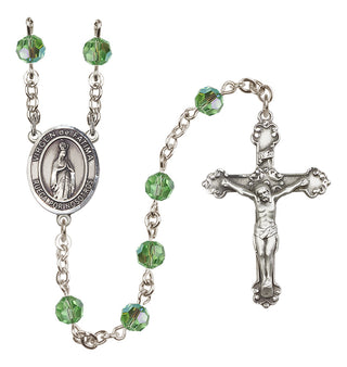 Sterling Silver 6mm Virgen de Fatima  Engraved Catholic Rosaries