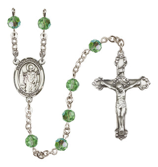 Sterling Silver 6mm Austrian Crystal Saint Wolfgang Rosary in Peridot