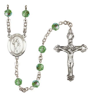 Sterling Silver 6mm Saint Columbkille  Engraved Catholic Rosaries
