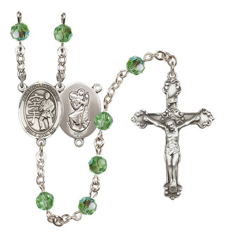 Sterling Silver 6mm Saint Christopher / Karate Rosary
