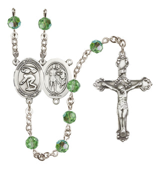 Sterling Silver 6mm Saint Sebastian/Swimming Rosary