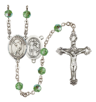 Sterling Silver 6mm Saint Sebastian/Lacrosse Rosary