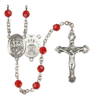 Sterling Silver 6mm Saint George / Air Force Rosary