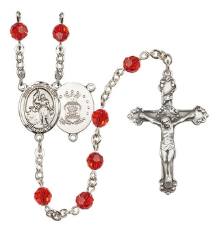 Sterling Silver 6mm Saint Joan of Arc / Air Force Rosary