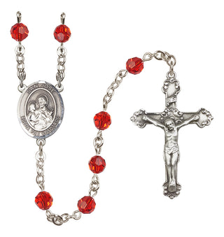 Sterling Silver 6mm San Jose  Engraved Catholic Rosaries