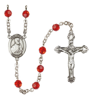 Sterling Silver 6mm Saint Thomas the Apostle  Engraved Catholic Rosaries