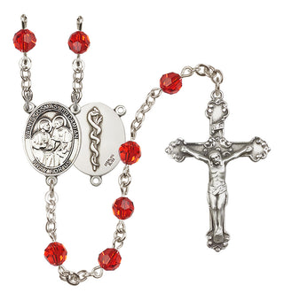 Sterling Silver 6mm Saints Cosmas & Damian / Doctors Rosary