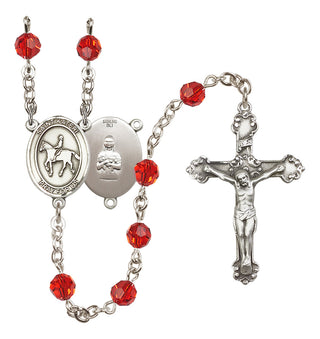 Sterling Silver 6mm Saint Kateri/Equestrian Rosary