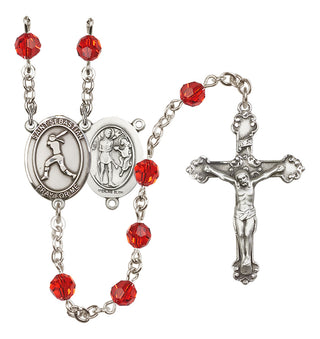 Sterling Silver 6mm Saint Sebastian / Softball Rosary