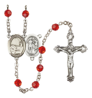 Sterling Silver 6mm Saint Sebastian / Fishing Rosary